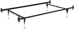 Rize Home Hook on Rail Twin/Full Bed Frame with 4 Threaded Glides