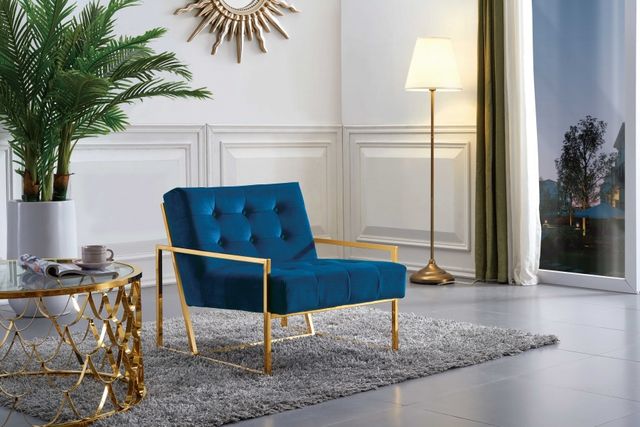 Meridian Furniture Pierre Navy Velvet Chair-3
