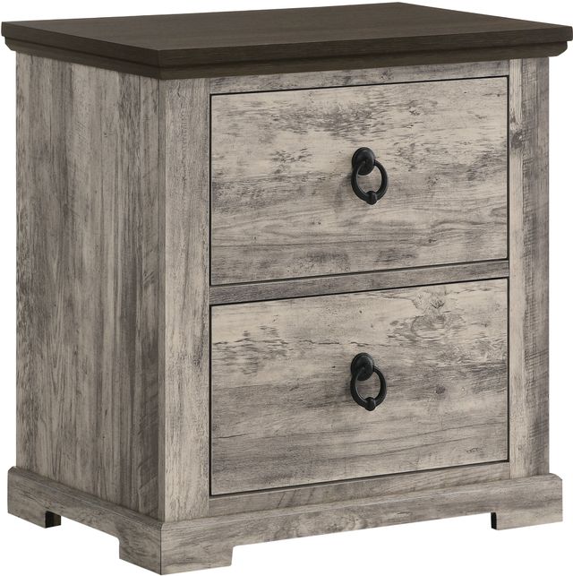 Crown Mark Ella-Mae Gray Nightstand-0