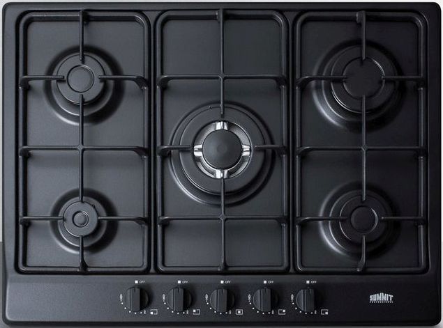 Summit® 27" Black Gas Cooktop-0