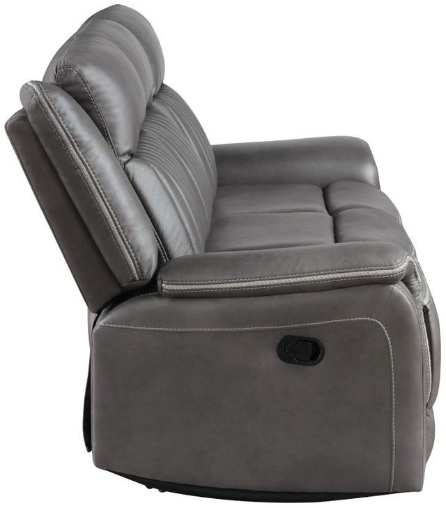 New Classic® Home Furnishings Enzo Gray Dual Manual Reclining Sofa-3