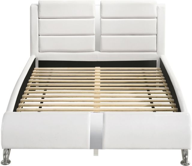 Coaster® Glossy White Full Upholstered Platform Bed-3