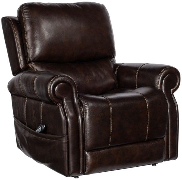 Hooker® Furniture RC Eisley Maddison Walnut Leather Power Lift Recliner with Power Headrest and Lumbar-0