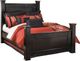 Signature Design by Ashley® Shay 2-Piece Almost Black King Poster Bed Set-1