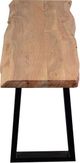 Porter International Designs Manzanita Natural Trapezoid Base Dining Bench-2