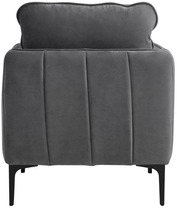 Elements International Rae Gray Velvet Accent Chair-4