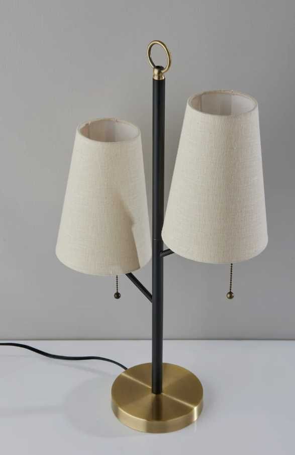 Adesso® Daniel Antique Brass/Black Table Lamp-3