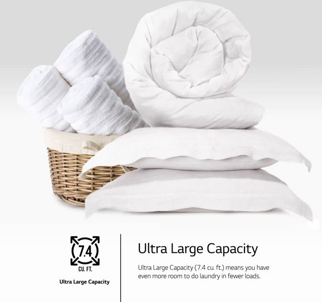 LG 7.4 Cu. Ft. White Front Load Electric Dryer-6
