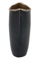 A & B Home Black/Gold Flower Vase with Curved Rim-2
