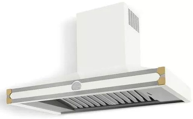 La Cornue CornuFé 110 43" Pure White Wall Mounted Chimney Hood-1