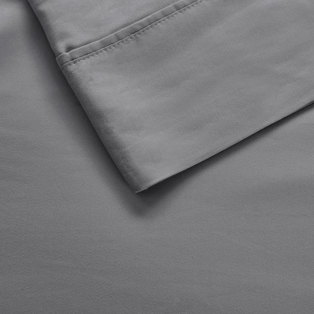 Olliix by Madison Park 500TC Egyptian Cotton Charcoal California King Anti-Microbial Sheet Set-2