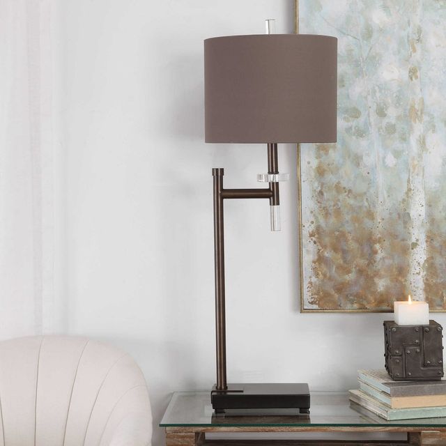 Uttermost by Billy Moon Oletha Dark Bronze Buffet Lamp-2