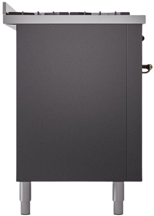 Ilve® Nostalgie II Series 60" Graphite Matte Pro Style Dual Fuel Range-2