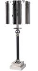 A & B Home Cabrini Lamp with Smoked Glass Shade-0
