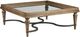 Fairfield® Cheñeais Glass Top Cocktail Table with French Oak Base-0