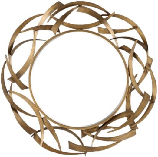 Uttermost® Cutting Edge Antiqued Golden Bronze Round Mirror-3