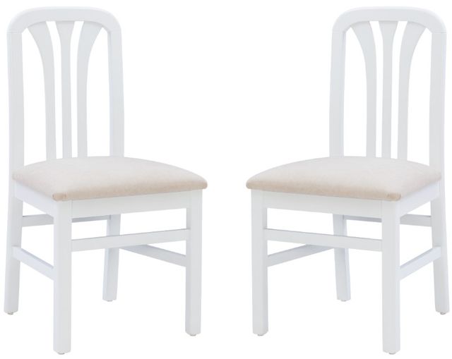 Linon Paxton 2-Piece Beige/White Gray Dining Chair Set-0