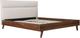 Mazin Furniture Fletcher Beige/Faux Walnut Queen Upholstered Platform Bed-4