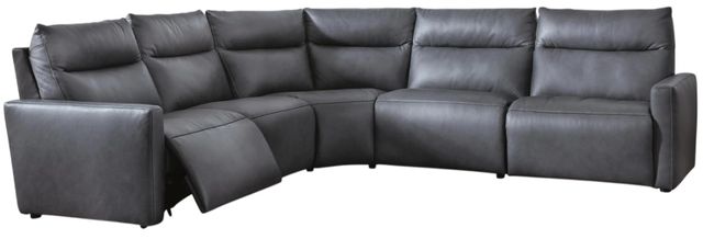 Benchcraft® ModZ 5-Piece Blue Power Reclining Modular Sectional-0