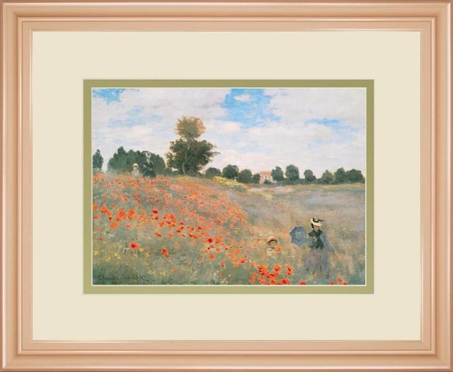 Classy Living Claude Monet Wild Poppies, Near Argenteuil Wall Art-0