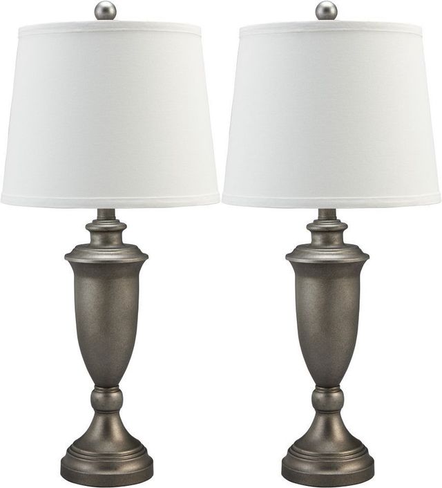 Signature Design by Ashley® Doraley 2-Piece Antique Silver Table Lamp Set-0