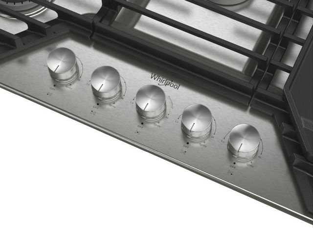 Whirlpool® 30" Stainless Steel Gas Cooktop-1