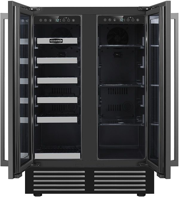 Marathon 24" Black Stainless Steel Built-In Beverage Center-1