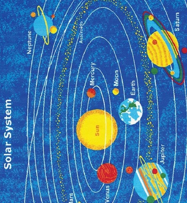 Furniture of America® Abbey Solar System 5'x7' Area Rug-1