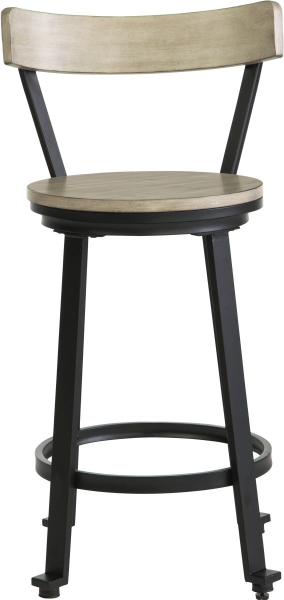 Signature Design by Ashley® Melenski 2-Piece Black/Light Tan Counter Height Bar Stool Set-2