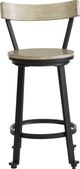 Signature Design by Ashley® Melenski 2-Piece Black/Light Tan Counter Height Bar Stool Set-2