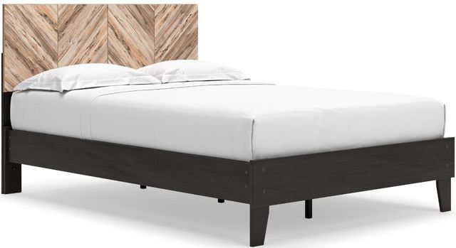 Signature Design by Ashley® Piperton 5-Piece Black/Two-Tone Brown Queen Panel Platform Bed Set-1