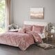 Olliix by Intelligent Design Felicia Blush King/California King Velvet Comforter Set-5