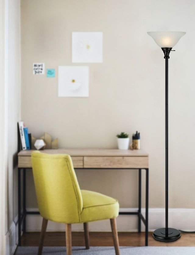 Cal® Lighting & Accessories Black Torchiere-1