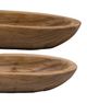 A & B Home 2-Piece Brown 16" Platter Set-1