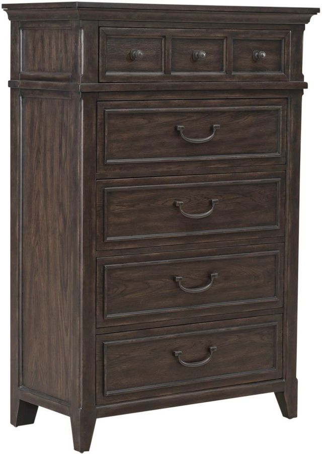 Liberty Furniture Paradise Valley 4-Piece Saddle Brown King Panel Bedroom Set-4