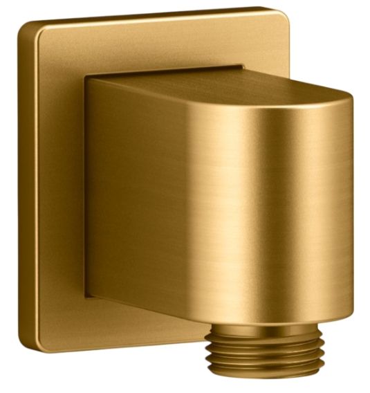 KOHLER® Awaken® Vibrant Brushed Moderne Brass Wall-Mount Supply Elbow-0