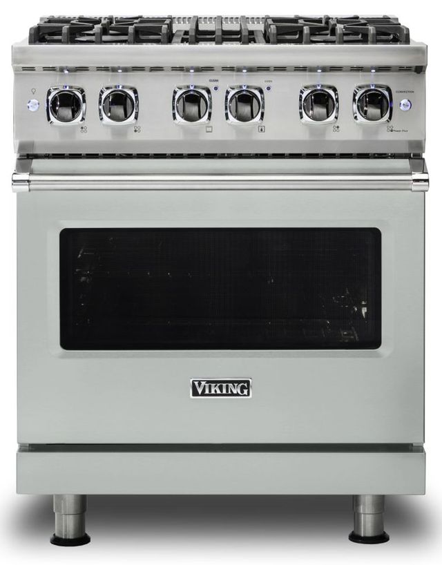 Viking® 5 Series 30" Arctic Grey Pro Style Dual Fuel Natural Gas Range-0