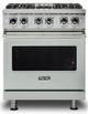 Viking® 5 Series 30" Arctic Grey Pro Style Dual Fuel Natural Gas Range-0