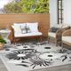 Nourison Home™ Aloha Black White 5'x8' Style 1 Area Rug-1