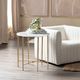 Crestview Collection Katherine Cream Accent Table with Gold Base-1