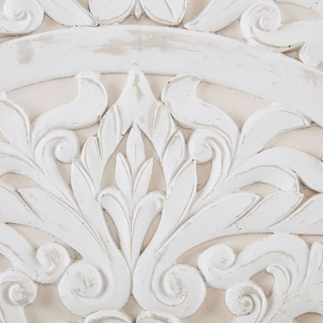 Olliix by Madison Park White Set of 3 White Mandala 3D Embellished Canvas Set-2