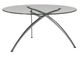 Stressless® by Ekornes® Enigma Glass Top Round Table with Metal Base-1