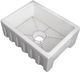 ZLINE Venice 24" White Matte Farmhouse Single Bowl Fireclay Kitchen Sink-0