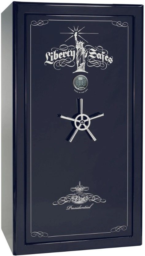 Liberty Safe Presidential Blue Gloss 40 Electronic Lock Gun Safe-0