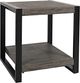 Jofran Inc. Pinnacle Platinum End Table with Black Frame-0