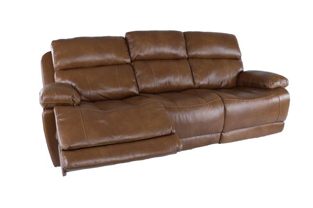 ITEM #: 77077  Cowboy Saddle Leather Power Sofa with Headrest-3