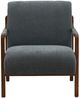 Dovetail Furniture Jordi Brown/Sepulveda Blue Occasional Chair-1