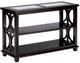 Jofran Inc. Panama Brown Glass Top Console Sofa Table with Brown Base-0
