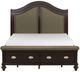 Homelegance® Marston Beige/Dark Cherry Eastern King Storage Sleigh Platform Bed-2