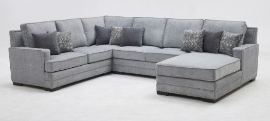 Milton Greens Stars 3-Piece Light Gray U-Shaped Right Hand Facing Sectional and Chaise-1